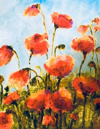 Delicate Poppies - Sold